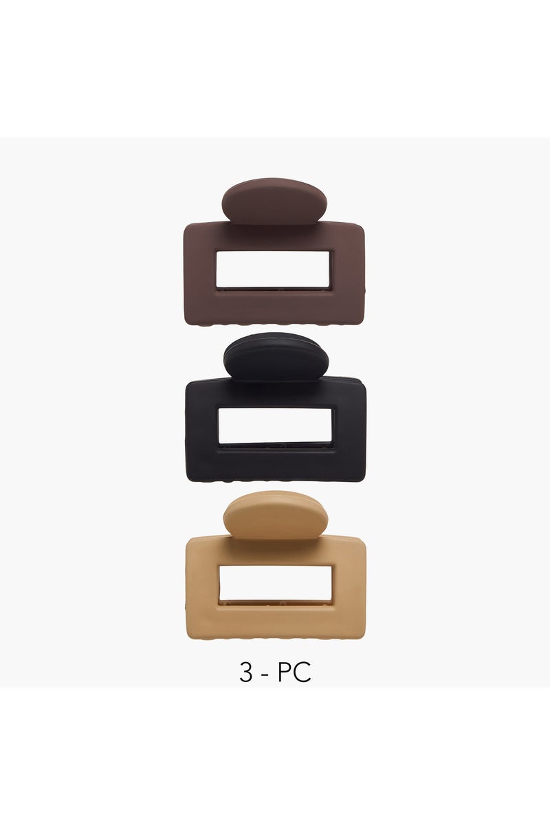 LIFESTYLE Pack of 3 Rectangle Shaped Hair Clamp - Image 1